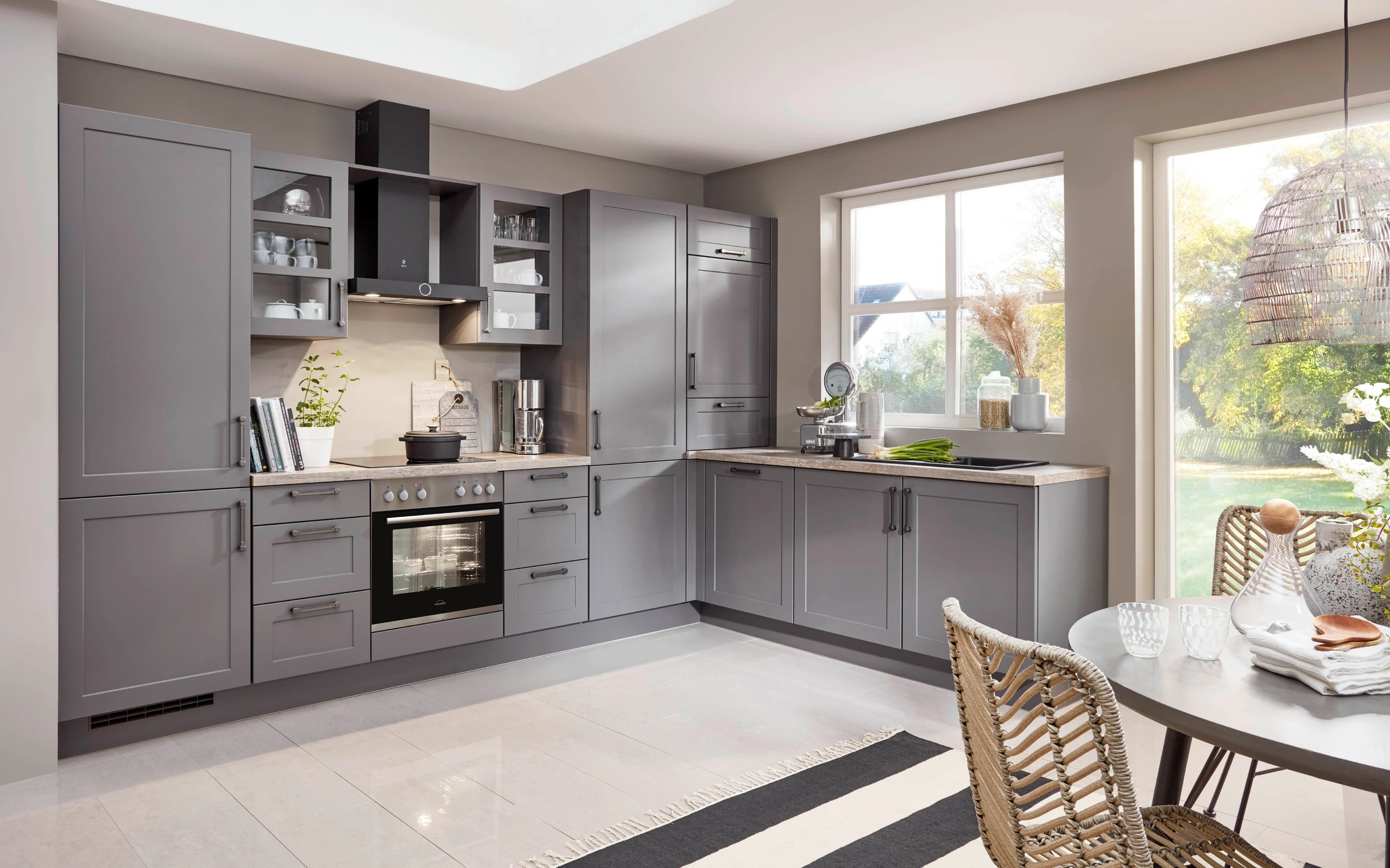 Attitude kitchen with slate grey finish showcasing modern design and clean lines